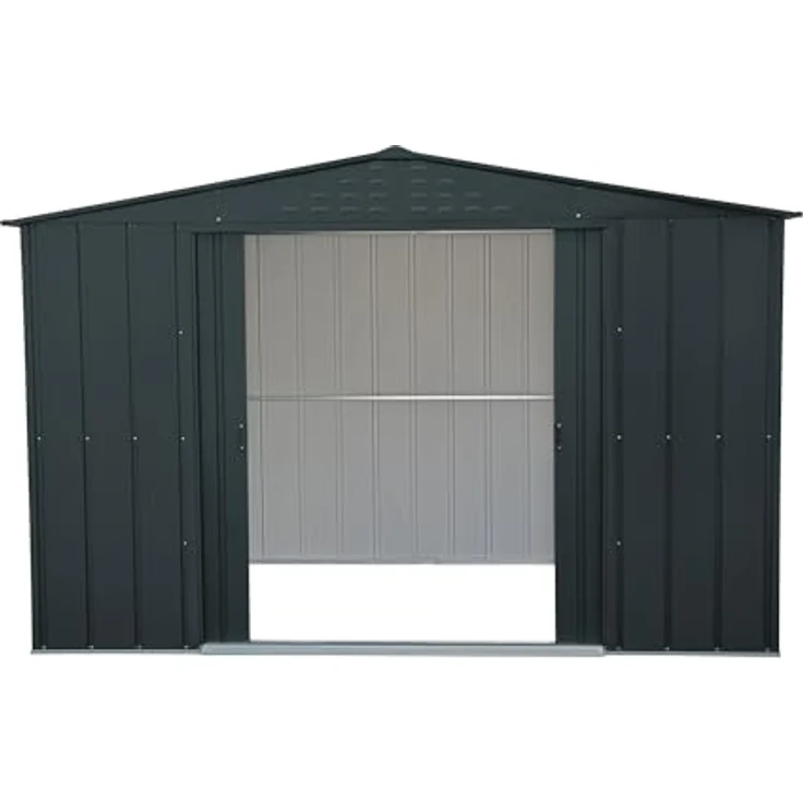 Duramax TOP 10 x 8 Metall gerätehaus, Anthrazit - Verzinkter Stahl, verstärkte Dachkonstruktion, witterungsbeständig – Bild 5