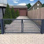 Doppelflügeltor Einfahrtstor Gartentor Matten-Tor Hoftor Anthrazit 350cm x 123cm