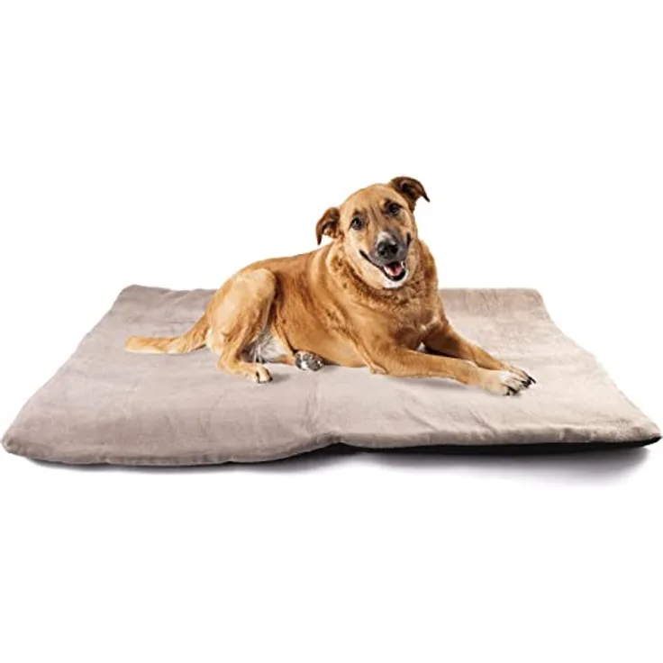 vitazoo Hundedecke waschbar in grau in 70 x 100 cm – Thermodecke/Hundekissen – für ausgewachsene Hunde, Welpen und auch Katzen – weich und flauschig