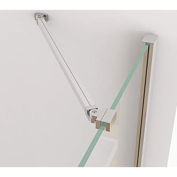 MIQU Duschkabine 90 x 80 cm Eckeinstieg mit ESG Sicherheitsglas, verstellbarer Türbreite und stabilen Metallstützstangen – Bild 4
