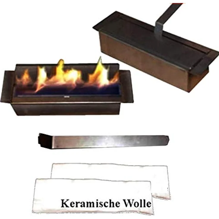 Kaminbau Mierzwa Bio Ethanol und Gelkamin - Eckkamin Modell Moskau - inkl. Kaminzubehör - Weiß – Bild 5