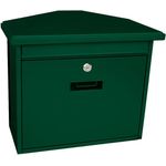 PROREGAL® Wandbriefkasten Zamoran mit Namensschild, Anthrazit, Stahl, Zeitungsfach, 34,5x39,2x20,5cm, 3,7 kg