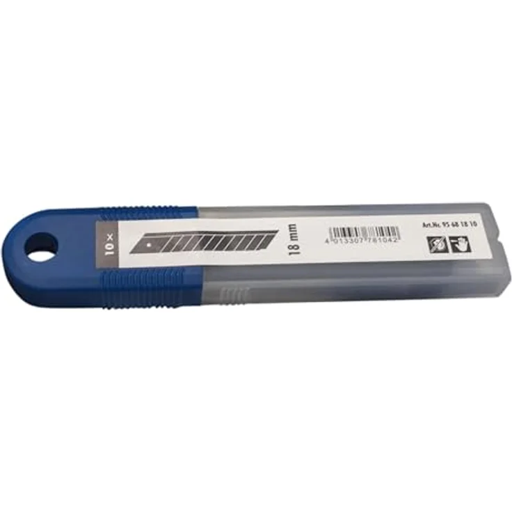 Scorprotect® Cuttermesser 18 mm, Profi Abbrechmesser aus Aludruckguss mit Metallführung, 24 Stück schwarze Klingen, 200 extra scharfe Klingen – Bild 5