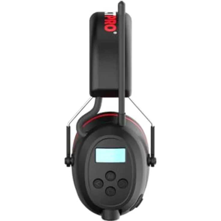 PerfectPro Earmuffs H-40, Gehörschutz mit DAB+/FM-Tuner, Bluetooth 5.3, 31 dB Geräuschreduzierung, USB-C, schwarz – Bild 3