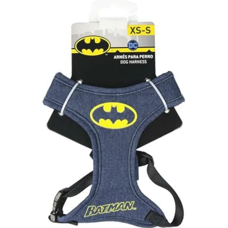 CERDÁ LIFE'S LITTLE MOMENTS Arnes für Batman Welpen, offizielles Lizenzprodukt DC Comics, Halsumfang 24 cm, Brustumfang 29 – 41 cm, 80 g