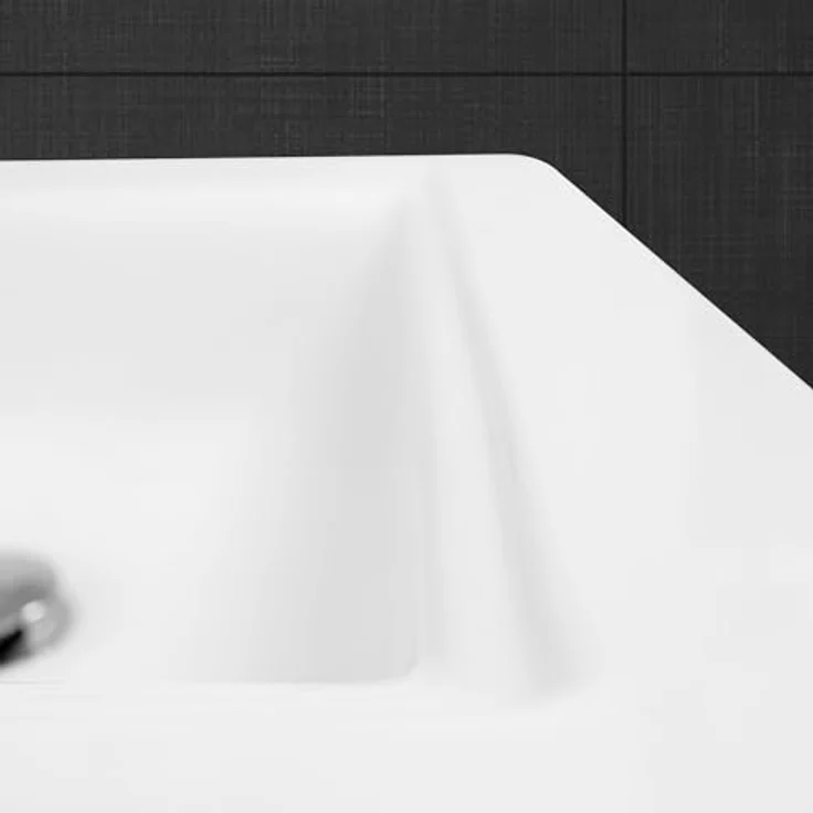 ECD Germany Waschbecken 605 x 465 x 160 mm Keramik Weiß – Bild 7
