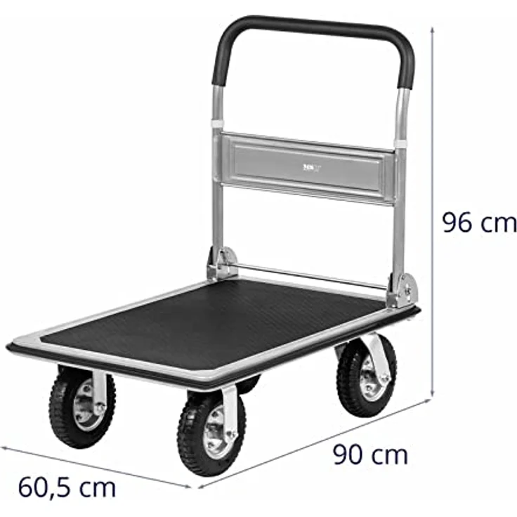 MSW Plattformwagen MSW-PW-300, klappbar, 300 kg Belastbarkeit, 80 x 60 cm Ladefläche, robust und mobil – Bild 6