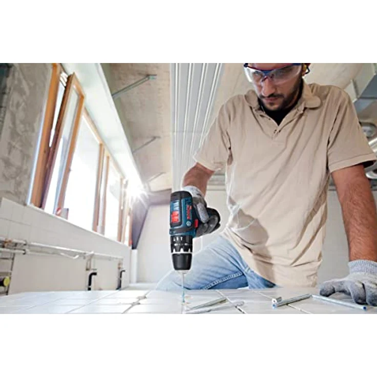 Bosch Professional 12V System Akku Schlagbohrschrauber GSB 12V-15 (2 x 2,0 Ah Akku,Bohr-Ø Holz max: 19 mm,in Tasche) – Bild 3