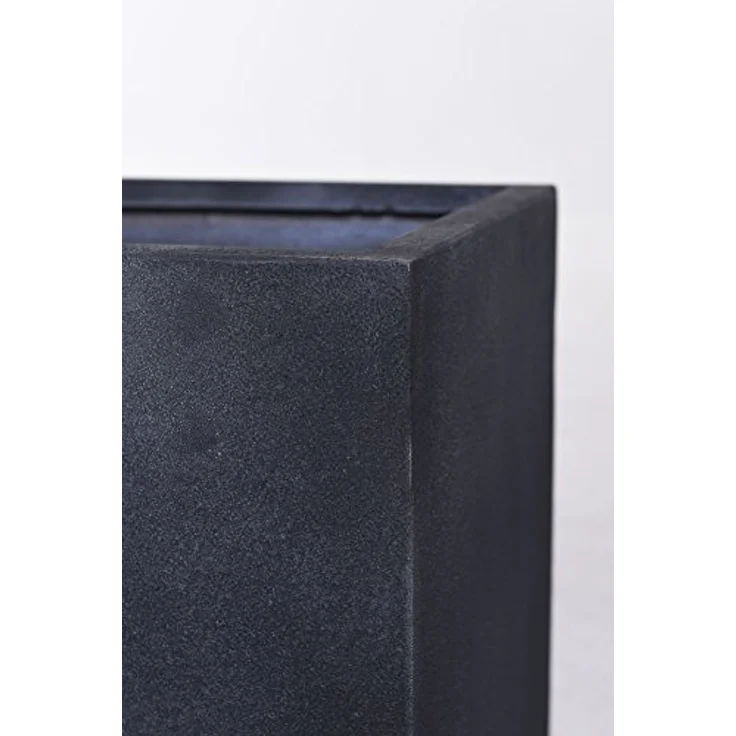 VIVANNO Pflanzkübel Blumenkübel Fiberglas Steinoptik Block Würfel, Anthrazit 40 x 40 x 40 cm – Bild 5