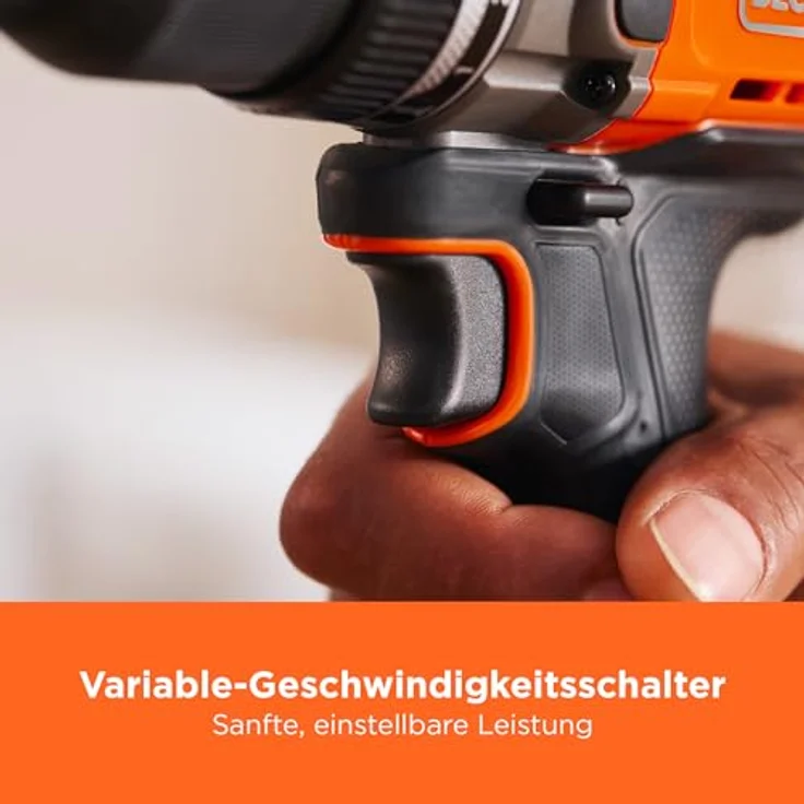 Black & Decker Akku-Bohrschrauber 18V ohne Akku BCD382XN-XJ, Akkubetrieb – Bild 4