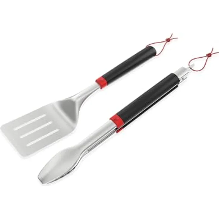 Weber Grillset, zwei Teile - Grillzange und Wender, Edelstahl, komfortable Griffe, spülmaschinenfest