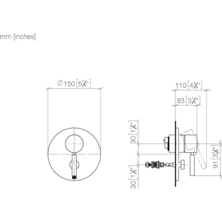 Dornbracht UP- Einhebekmischer mit Umstellung Meta 36120660 Chrom, Duschinstallation – Bild 3