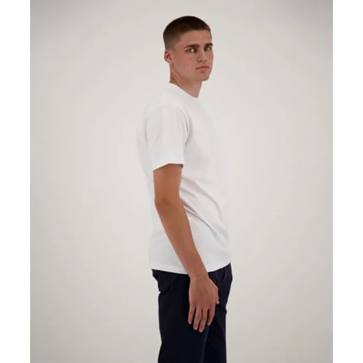 Ragman Herren T-Shirt, 2er-Pack, kurzarm, Rundhalsausschnitt, Uni Design, weiss, (XL) – Bild 6
