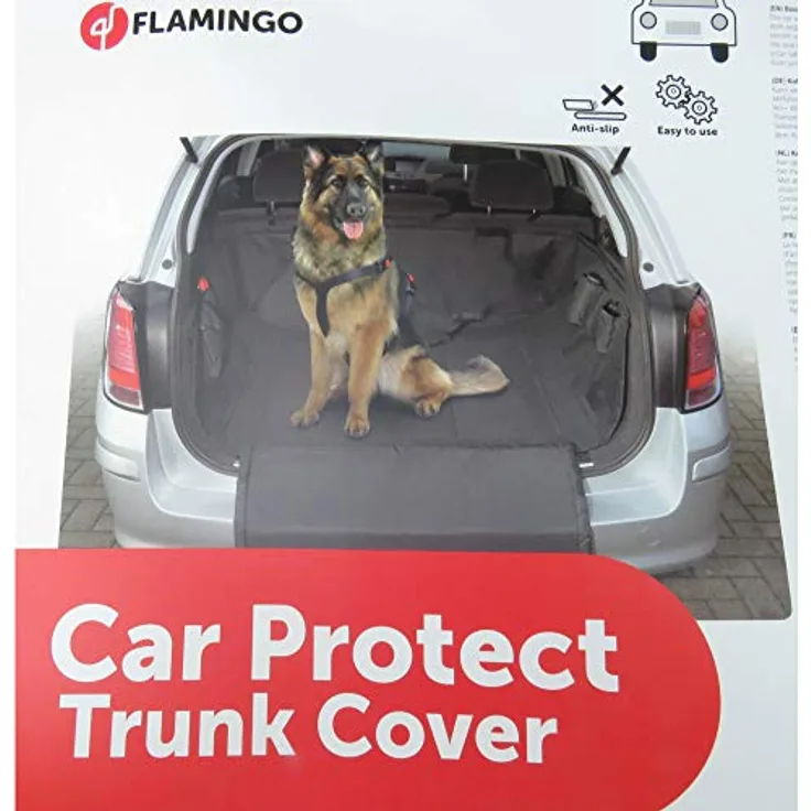 Flamingo Schutzdecke für Auto, Kofferraum, Aiko, Schwarz, 160 x 121 cm