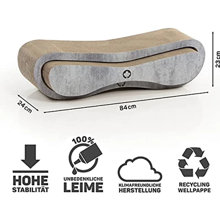 CanadianCat Company | MEGA SPARPACK XXL | Orbit und Sattelite 2.0 im Set | betonoptik | mit Katzenminze | Qualitäts-Pappe | 2 Kratzmöbel/Kratzbretter – Bild 2