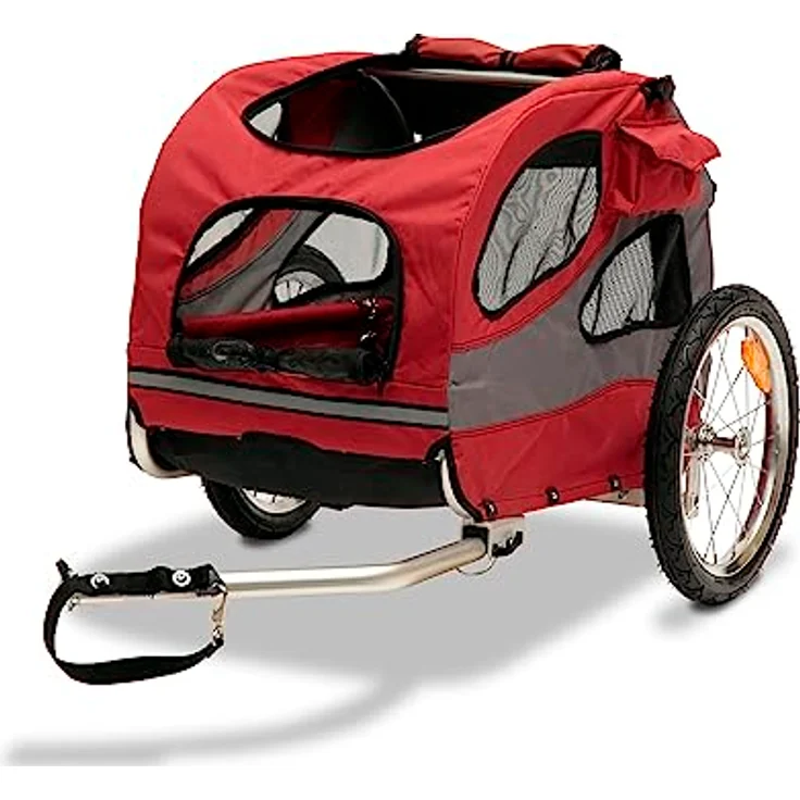PetSafe Happy Ride Aluminium Fahrradanhänger für Hunde, Anhänger für Hunde, Leichter Aluminiumrahmen, Einfache Montage, Inklusive Netzfenster und Reflektoren, Mittelgroße Hunde, 11,4 kg – Bild 5