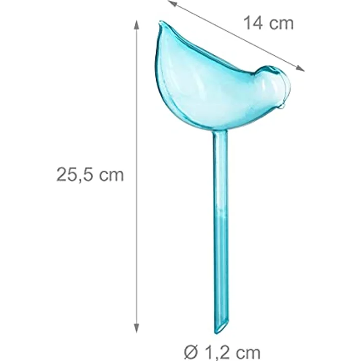 relaxdays Tropfer Bewässerungskugeln 4er Set, Automatische Pflanzenbewässerung in dekorativer Vogel-Form, Blau – Bild 4