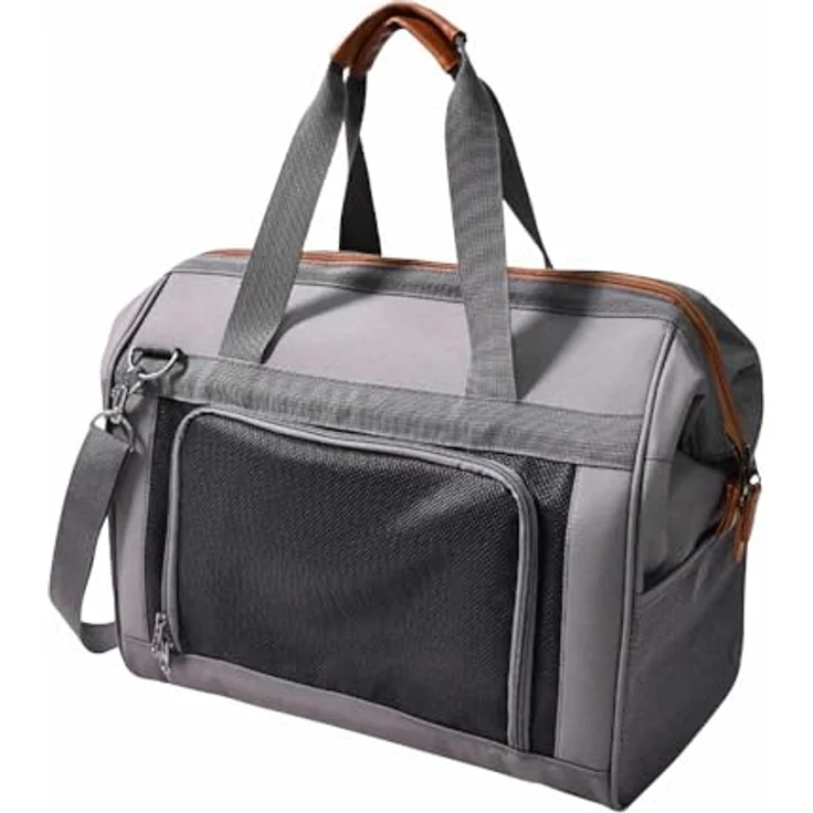 Nobby Tasche PERKA grau, strapazierfähige Mikrofaser, abwaschbar, für Tiere bis ca. 6 kg - 43 x 26 x 32 cm – Bild 1