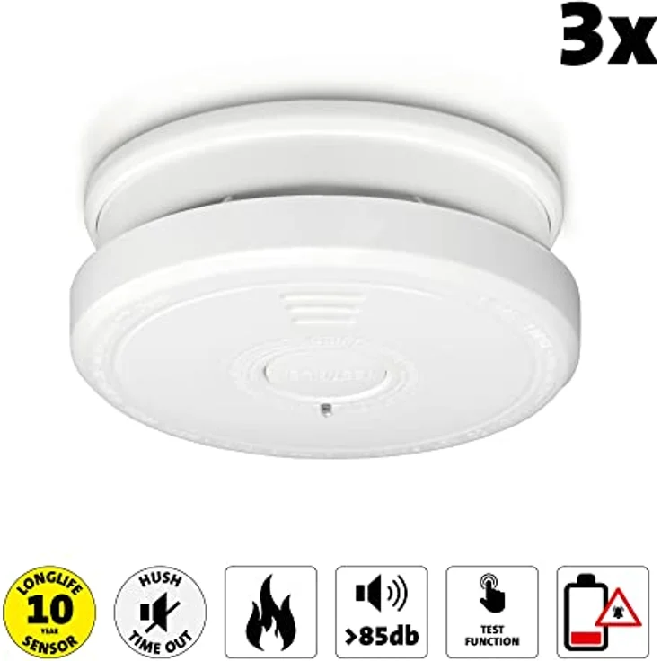 Alecto SA20 3X - Rauchmelder, 3er Pack, weiß – Bild 2