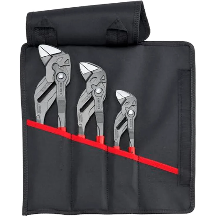 Knipex 00 19 55 S11, 3-teiliges Zangenset in hochwertiger Rolltasche, Zangenschlüssel 180, 250 und 300 mm – Bild 2