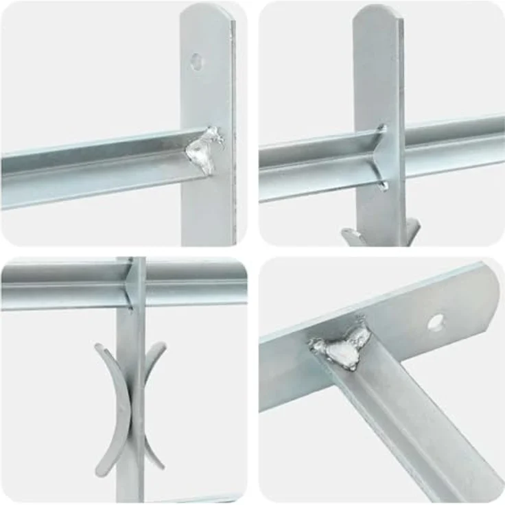 vidaXL Fenstergitter Verstellbar mit 2 Querstäben 500-650 mm – Bild 5