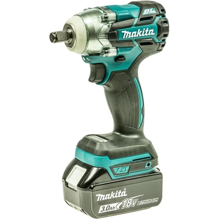 Makita 18V Akku Drehschlagschrauber DTW285RTJX (2 x 5,0 Ah Akku, Schnellladegerät DC18RC, Steckschlüsselsatz 9 tlg., Verlängerung 1/2" 150 mm, im Makpac) – Bild 2