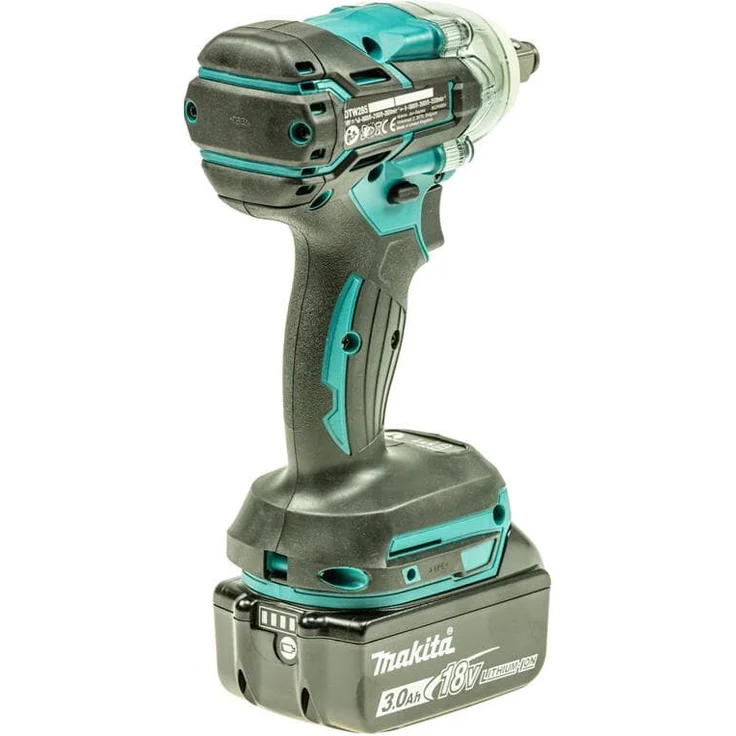 Makita 18V Akku Drehschlagschrauber DTW285RTJX (2 x 5,0 Ah Akku, Schnellladegerät DC18RC, Steckschlüsselsatz 9 tlg., Verlängerung 1/2" 150 mm, im Makpac) – Bild 3
