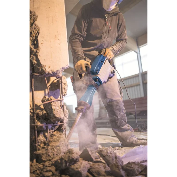 Scheppach AB1700 Abbruchhammer 50J Schlagkraft | 1700W Leistung | 2000 Schläge/min | 390mm Spitz- und Flachmeißel inkl. Metall-Transportkoffer – Bild 6