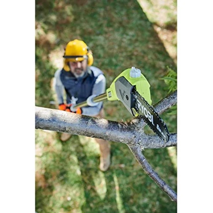 Ryobi Hochentaster mit Akku, 18 V, One+, 4m Reichweite, Schwertlänge 20 cm, Baumsäge mit Tragegurt, RPP182015S – Bild 3
