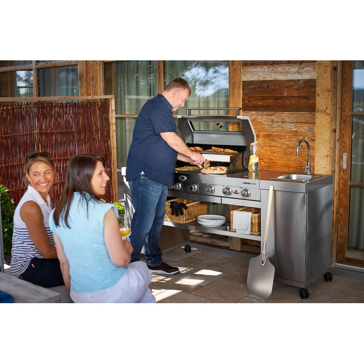 RÖSLE Barbecue Pizza-Set 3-tlg, Hochwertiger Pizzastein, Pizzaschieber und Pizza- und Flammkuchenschneider, für eine knusprige Pizza wie aus dem Holzofen - Preisvergleich – Bild 5