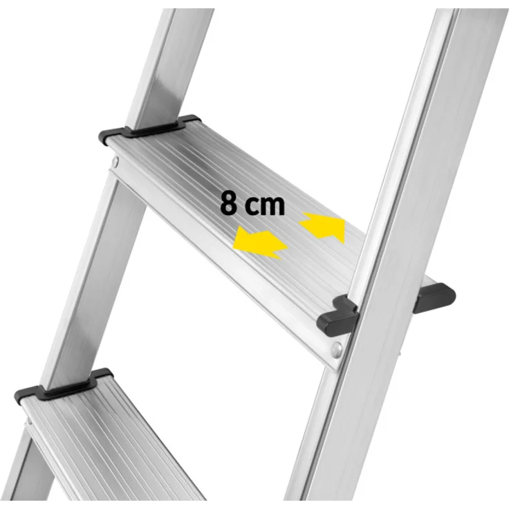 Hailo L60 StandardLine, Alu-Sicherheits-Stehleiter, 5 Stufen – Bild 4
