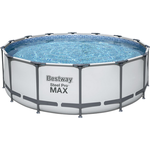 Bestway 5612X Steel Pro MAX Frame Pool Set Ø427x122cm Pumpe Leiter Abdeckplane