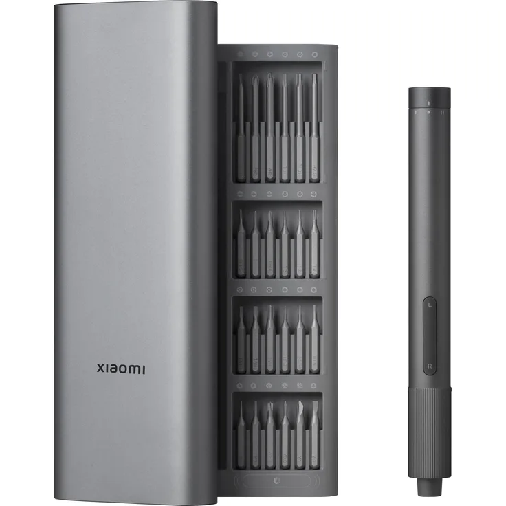 Xiaomi Electric Precision Screwdriver, Akku-Schraubendreher MJDDLSDOO3QW, 24 Bits, Aufbewahrungsbox grau