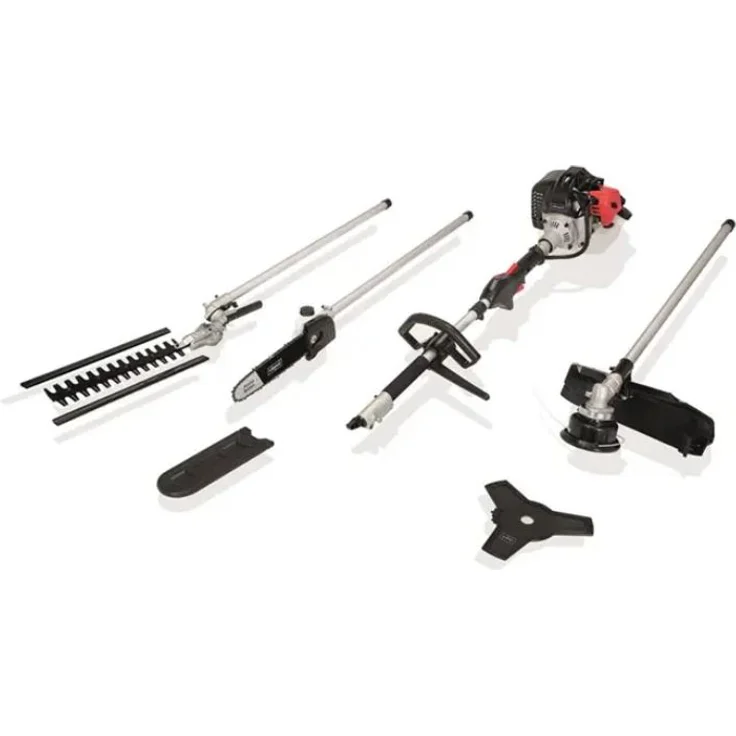 Scheppach Benzin Multigartengerät MT33P Multifunktionsgerät | 4in1 - Rasentrimmer Kettensäge Motorsense Heckenschere | 1,22PS Leistung | 2-Takt-Motor | inkl. Schultergurt und Hüftschutz – Bild 2