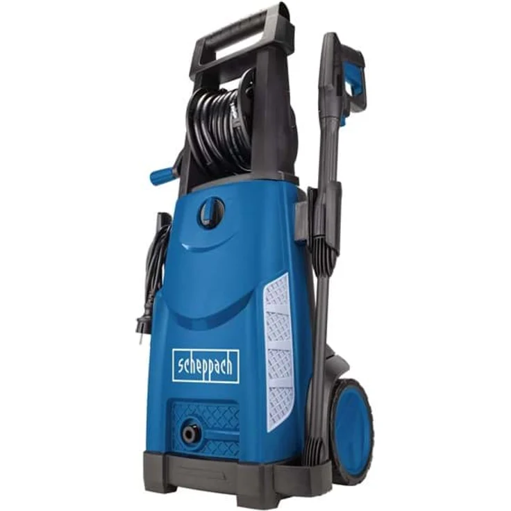 Scheppach Hochdruckreiniger HCE2000, Hochdruckpistole, 2000W Leistung, 153bar Druck, 8 l/min Durchflussmenge, 8m Hochdruckschlauch, 159mm Laufräder, Quick Connect System, Start-Stopp Funktion – Bild 2