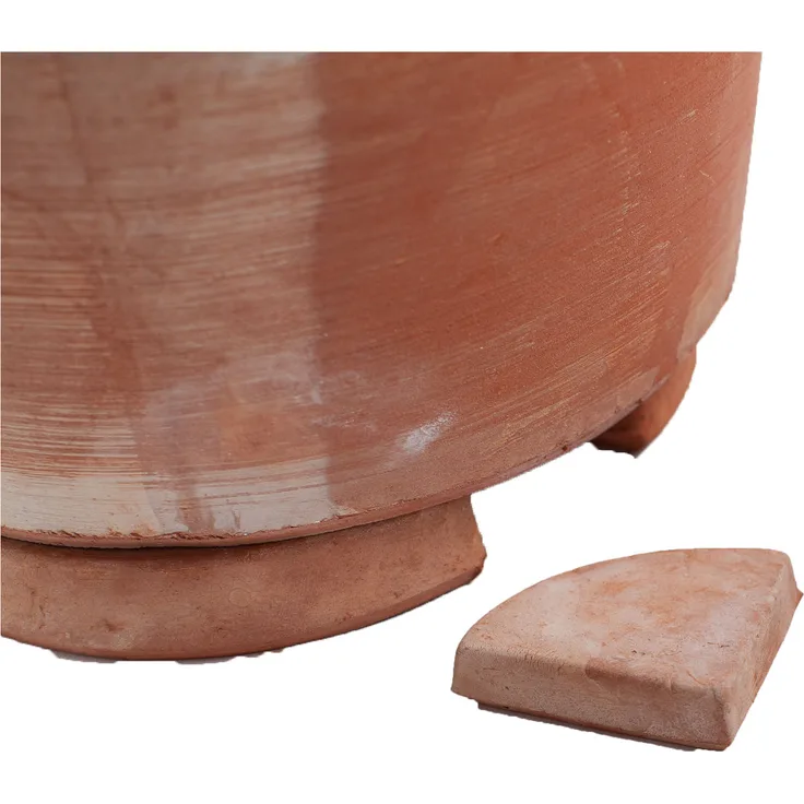 Teramico Kübelfüße Unterlegscheiben Untersetzer Dreieck Terrakotta 7cm 3er SET