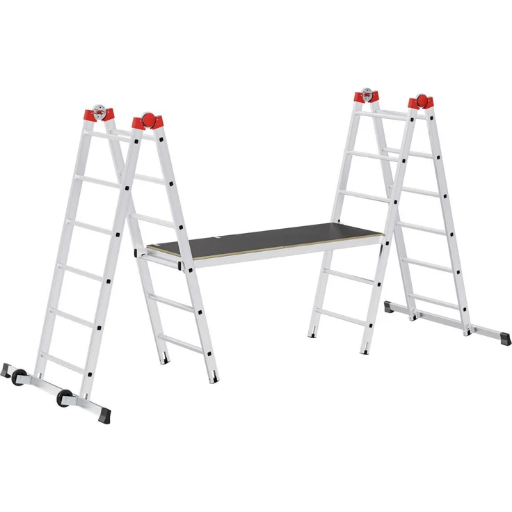 Hailo G60, Aluminium-Multifunktionsgerüst, 2 x 12 Sprossen, Multifunktionsleiter – Bild 4