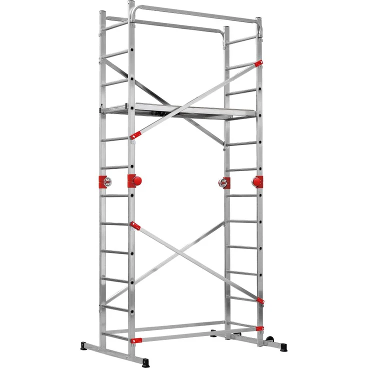 Hailo G60, Aluminium-Multifunktionsgerüst, 2 x 12 Sprossen, Multifunktionsleiter – Bild 2