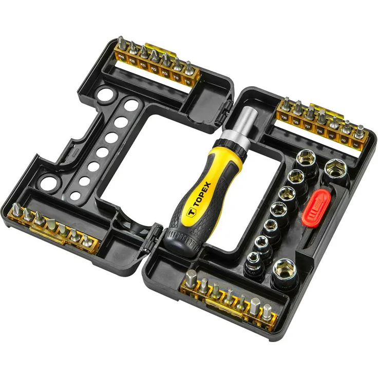 38 tlg. Ratschenschraubendreher mit Bits | Steckschlüssel