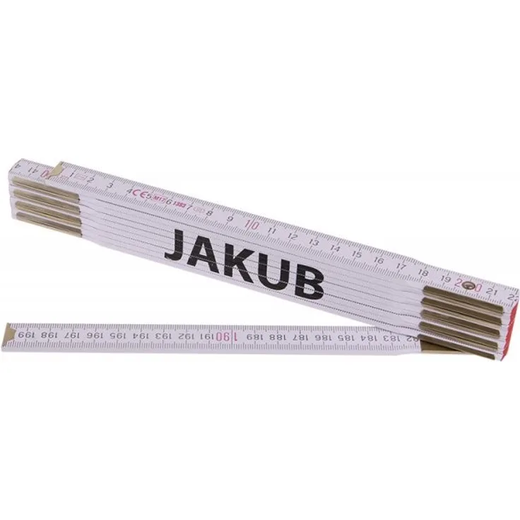 Zollstock (Gliedermaßstab) 2m JAKUB (PROFI, weiß, Holz)