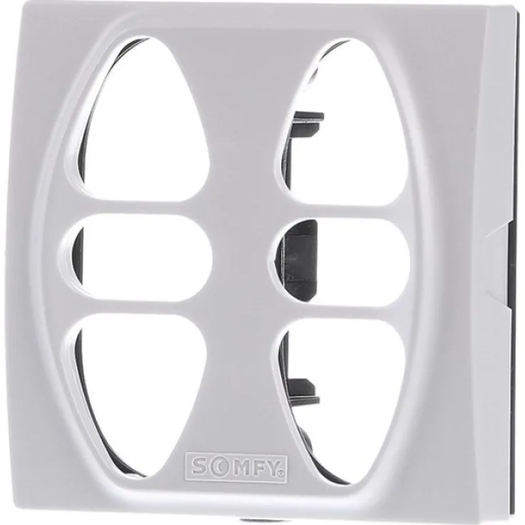 SOMFY Abdeckplatte Duo polarweiß hochglanz 9012479, 9012479