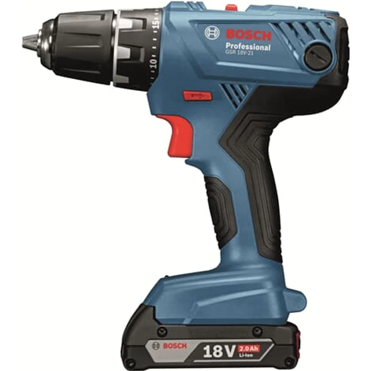 Bosch Professional 18V Akku-Bohrschrauber GSR 18V-21 Akku-Bohrschrauber 55-21 Nm 1800 U/min. 2x Akku 2,0 Ah Ladegerät L- Case – Bild 3