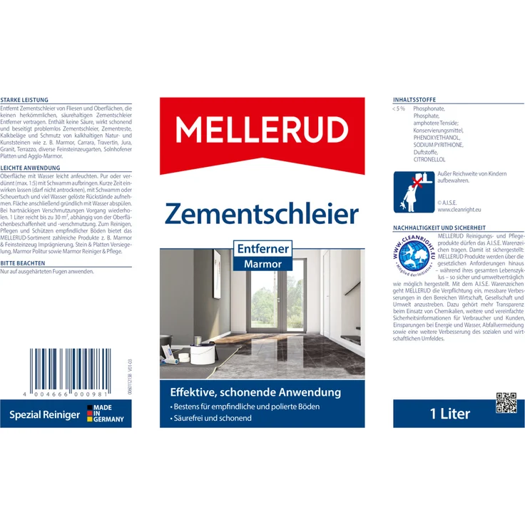 Mellerud Zementschleier Entferner Marmor 1,0 l – Bild 4