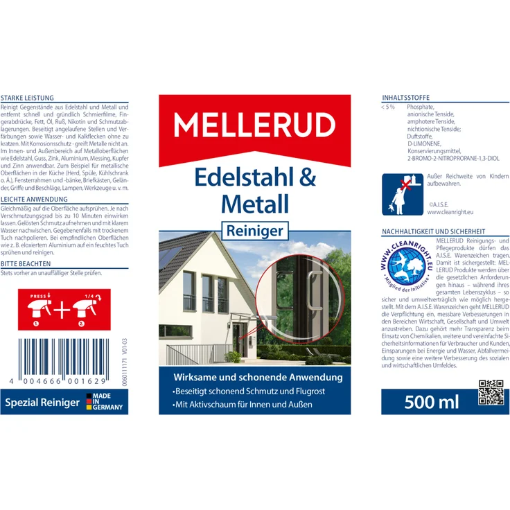 Mellerud Edelstahl & Metall Reiniger 0,5 l – Bild 5