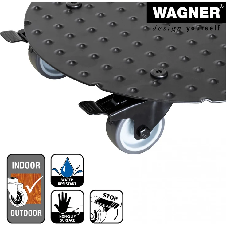 WAGNER Pflanzenroller Alu rund Ø 30 cm Tragkraft bis max. 150 kg – Bild 4