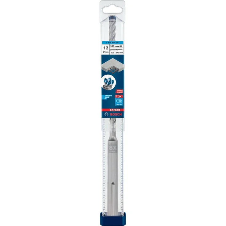 Bosch Professional Hammerbohrer Expert SDS max-8X Ø 12 mm Arbeits-L.200 mm L.340 mm SDS max – Bild 1