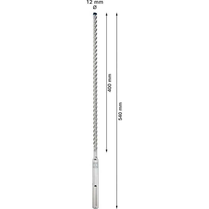 Bosch Professional Hammerbohrer Expert SDS max-8X Ø 12 mm Arbeits-L.400 mm L.540 mm SDS max – Bild 3