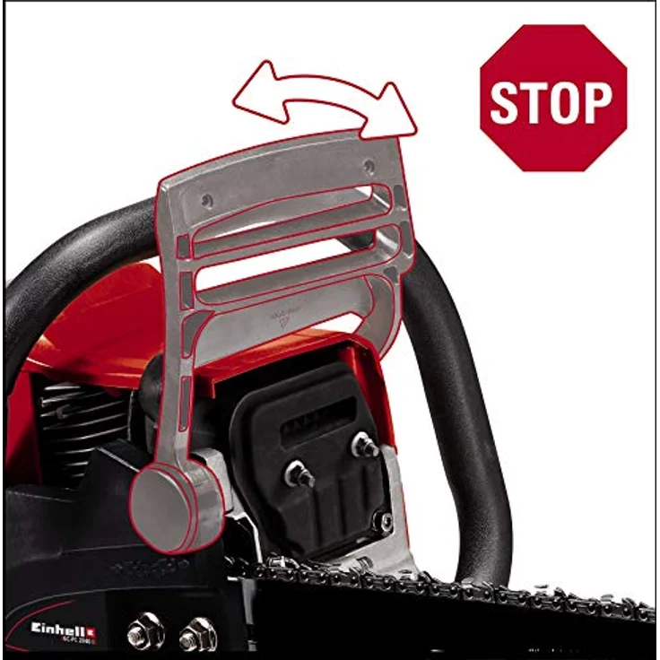 Einhell Benzin Kettensäge GC-PC 2040 I - 2 kW, 40 cm Schwertlänge, 21 m-s Schnittgeschwindigkeit, automatische Kettenschmierung, inkl. Schwertschutz – Bild 6