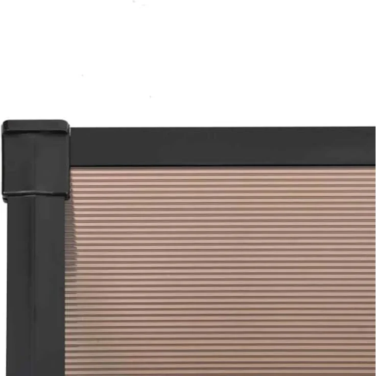 vidaXL Türvordach Schwarz 199x90 cm Polycarbonat, wetterfest und stabil – Bild 5