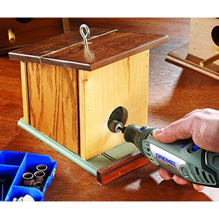 Dremel 3000 Multifunktionswerkzeug 130W, Set mit 5 Zubehörteilen, Drehzal 10.000-33.000 U/min zum Schneiden, Schleifen, Gravieren, Polieren, Schärfen, Schnitzen – Bild 5